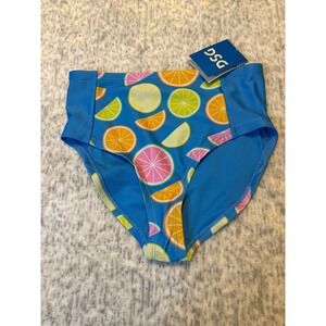 DSG Girls High‎ Waisted Bikini Bottom Swimsuit Size M main squeeze UPF 50+ NWT